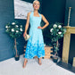 Clodagh Halterneck Midi Dress Floral Pastel
