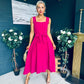 Hillary Bow Detail Occasion Dress Raspberry