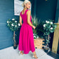 Hillary Bow Detail Occasion Dress Raspberry