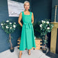 Hillary Bow Detail Occasion Dress Emerald