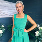 Hillary Bow Detail Occasion Dress Emerald