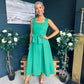 Hillary Bow Detail Occasion Dress Emerald