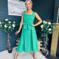 Hillary Bow Detail Occasion Dress Emerald