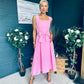 Hillary Bow Detail Occasion Dress Pink