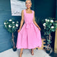 Hillary Bow Detail Occasion Dress Pink