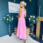 Hillary Bow Detail Occasion Dress Pink