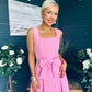 Hillary Bow Detail Occasion Dress Pink
