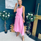 Hillary Bow Detail Occasion Dress Pink