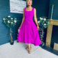 Hillary Bow Detail Occasion Dress Orchid
