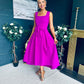 Hillary Bow Detail Occasion Dress Orchid