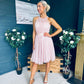 Vera Occasion Tulle Mini Dress Blush