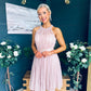 Vera Occasion Tulle Mini Dress Blush