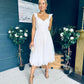 Jessie Occasion Tulle Midi Dress White