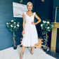 Jessie Occasion Tulle Midi Dress White