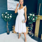 Jessie Occasion Tulle Midi Dress White