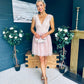 Susanna Occasion Tulle Mini Dress Blush