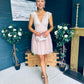 Susanna Occasion Tulle Mini Dress Blush