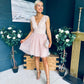 Susanna Occasion Tulle Mini Dress Blush