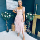 Delaney Occasion Tulle Midi Dress Blush