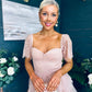 Delaney Occasion Tulle Midi Dress Blush