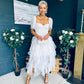 Delaney Occasion Tulle Midi Dress White