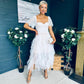 Delaney Occasion Tulle Midi Dress White