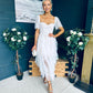 Delaney Occasion Tulle Midi Dress White