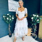 Delaney Occasion Tulle Midi Dress White