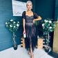 Delaney Occasion Tulle Midi Dress Black