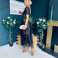 Delaney Occasion Tulle Midi Dress Black