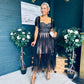 Delaney Occasion Tulle Midi Dress Black
