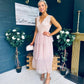 Kari Occasion Tulle Midi Dress Blush