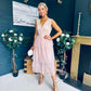 Kari Occasion Tulle Midi Dress Blush