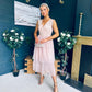 Kari Occasion Tulle Midi Dress Blush