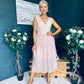 Kari Occasion Tulle Midi Dress Blush