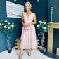 Kari Occasion Tulle Midi Dress Blush