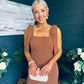 Jovi Tie Shoulder Square Neck Midi Dress Polka Coco
