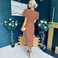 Drew Puff Sleeve Midi Dress Polka Coco