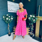 Orla Detailed Midi Dress Polka Pink