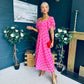 Orla Detailed Midi Dress Polka Pink