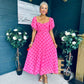 Orla Detailed Midi Dress Polka Pink