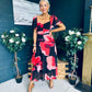 Orla Detailed Midi Dress Floral Black