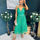 Ally Occasion Tulle Midi Dress Emerald