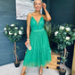 Ally Occasion Tulle Midi Dress Emerald