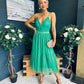Ally Occasion Tulle Midi Dress Emerald