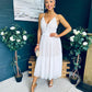 Ally Occasion Tulle Midi Dress White