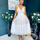 Ally Occasion Tulle Midi Dress White