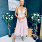 Ally Occasion Tulle Midi Dress Blush