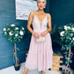 Ally Occasion Tulle Midi Dress Blush