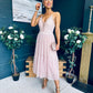 Ally Occasion Tulle Midi Dress Blush